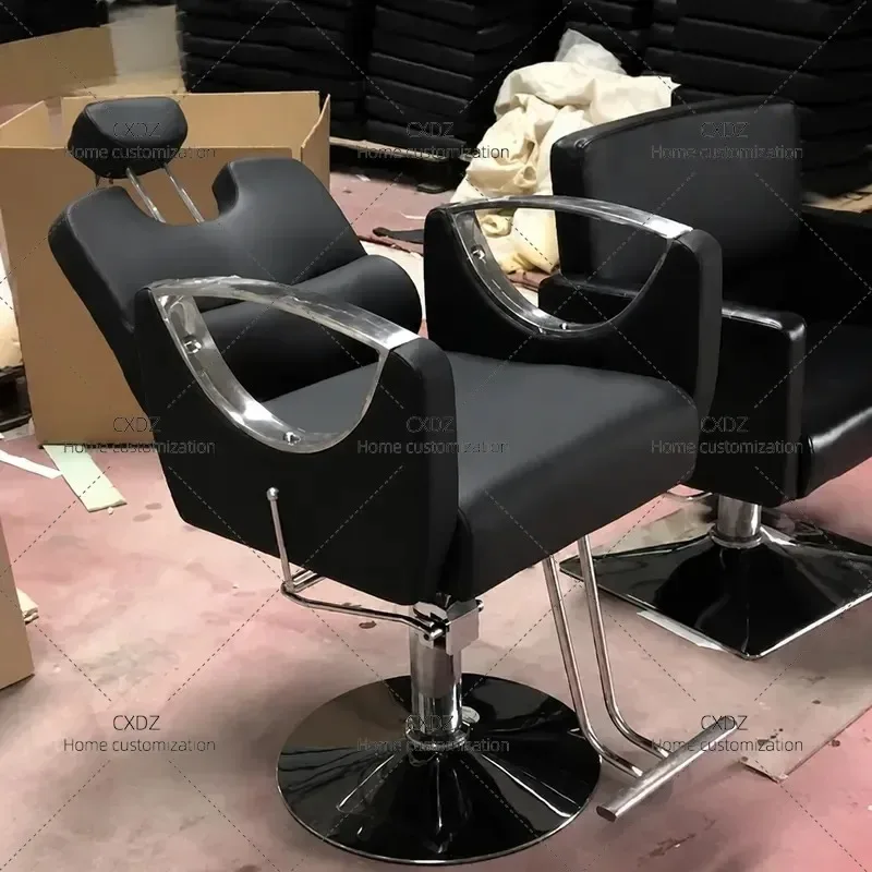 Modern Barber Shop Chair Hydraulic Lift Swivel Salon Chair for Hair Dyeing Perming Simple Beauty Salon Furniture Wholesale