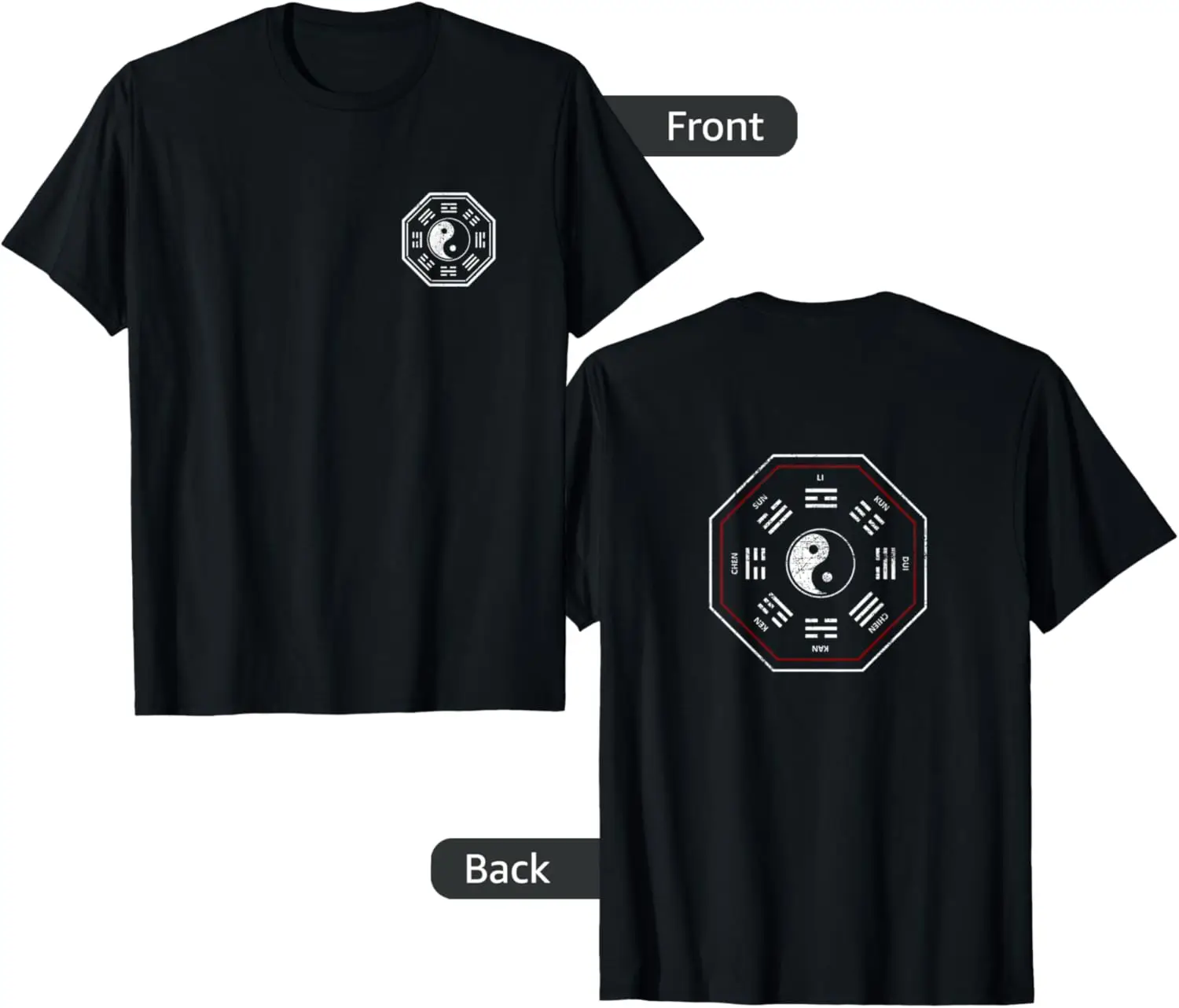 Kan & Li Bagua Yin Yang Tai Chi, Qi Gong, Tibetan Lotus T-Shirt