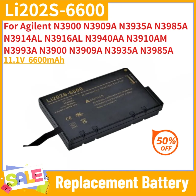 Li202S-6600 Laptop Battery For Agilent N3900 N3909A N3935A N3985A N3914AL N3916AL N3940AA Replacement Battery 11.1V  6600mAh