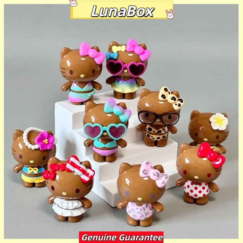 

Original Hello Kitty Swimsuit Party Series Blind Bag Cute Mini Figure Trendy Collectible Desktop Decoration For Adult Collection