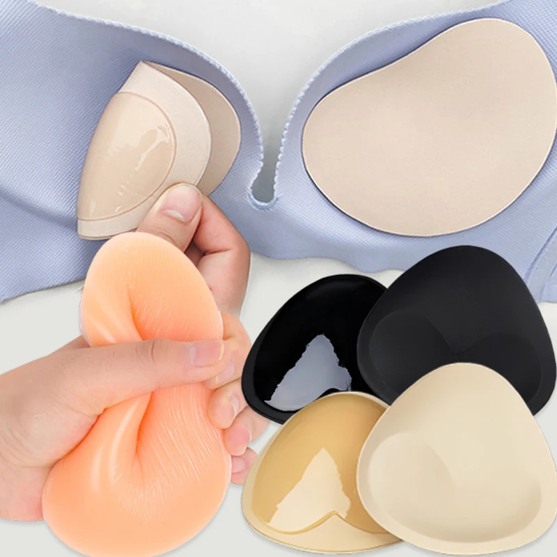 Chest Push Up Sticky Bra Thicker Sponge Bra Pads Breast Push Up Enhancer Silicone Removeable Inserts Swimsuit Invisible Bra image 2