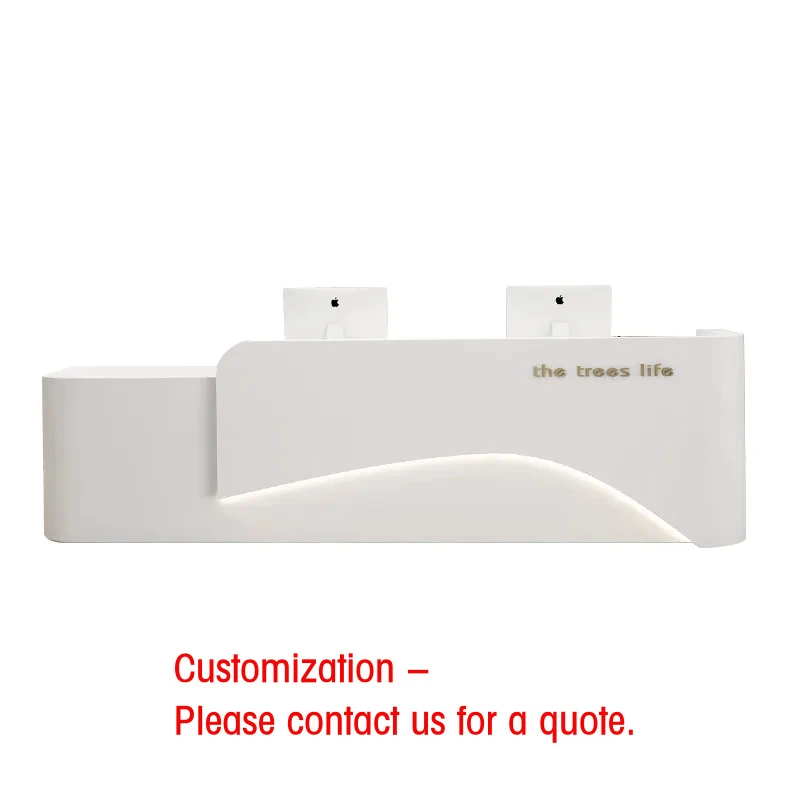 custom.Simple Clothing Cashier Counter Counter Table Company Beauty Salon Fashion Reception Desk