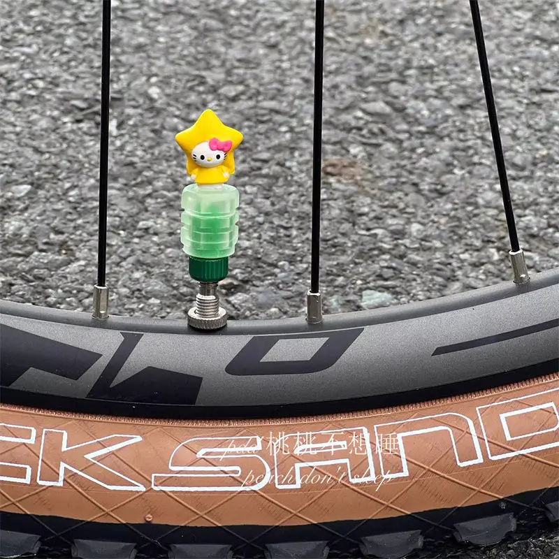 Sanriou Fahrradventil, dekorative Kappe, Mountainbike-Ventilkappe, dekorativer Hut, süßes Hello Kitty, Kinderfahrradzubehör, Festival-Geschenk