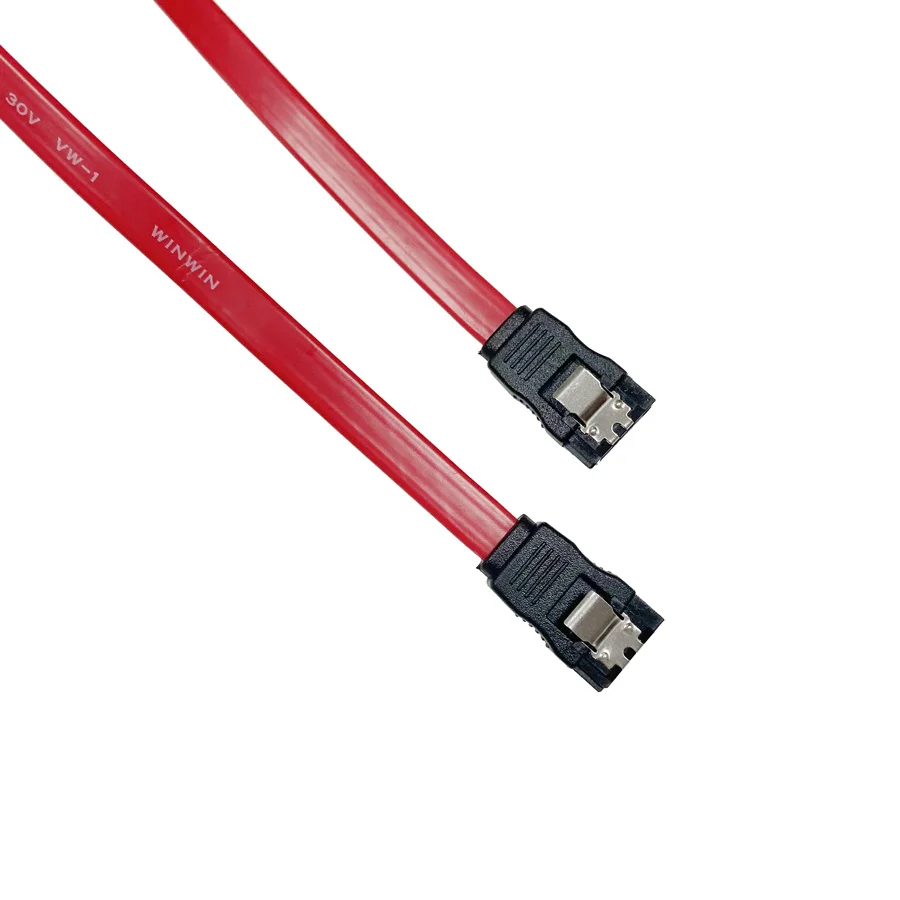 Câble de données ATA série SATA3, lot de 2, pour PC portable, SATA 3.0, 6Gbps, disque dur/SSD, rouge