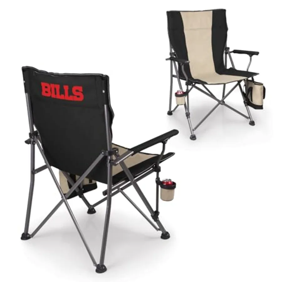 Silla de Camping XXL Big Bear con Nevera, Silla de Playa Resistente, Capacidad de 500 lb, con Bolsa de Transporte (Negra)