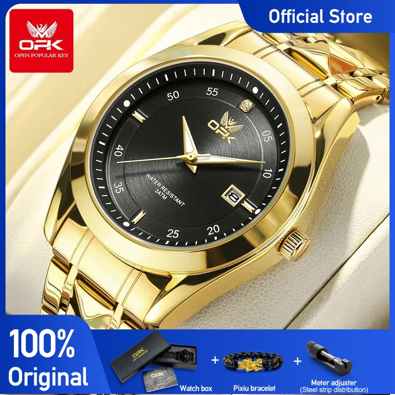 

OPK 8183 Watches For Men Date Chronograph Wristwatch Original Waterproof Luminous Quartz Automatic Watch Single Calendar Design
