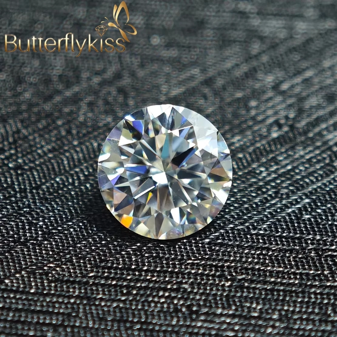 Butterflykiss Moissanite Stone Loose Wholesale Size 3~6.5mm D Color Round Cut Diamond Alternative Moissanite For Jewelry Making