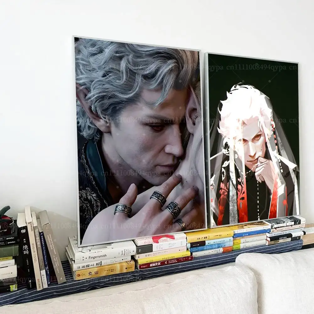 Astarion BG3 B-Baldurs Game Poster Cool Wall Decor Art Print Matte Frameless Posters for Bedroom Office Living Room Home Decor