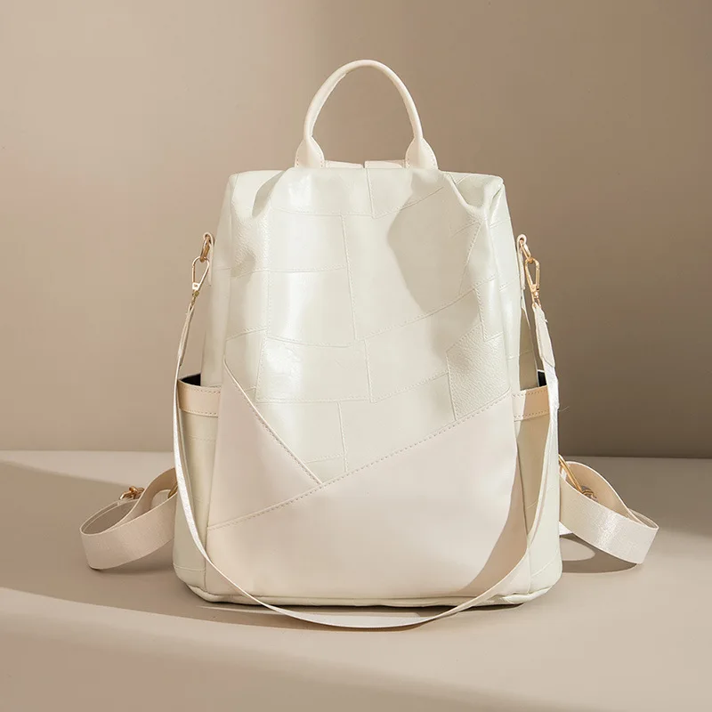 레트로 PU 도난 방지 가방 대용량 다기능 싱글 숄더 여성용 배낭 하이 엔드 통신 가방 mochilas ita