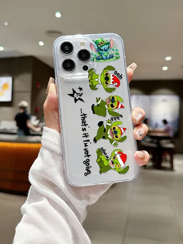 Disney phone case, Christmas Party Stitch Style compatible with iPhone S/11/12/13/14/15/16 /17/air PRO/Max Party / holiday gifts