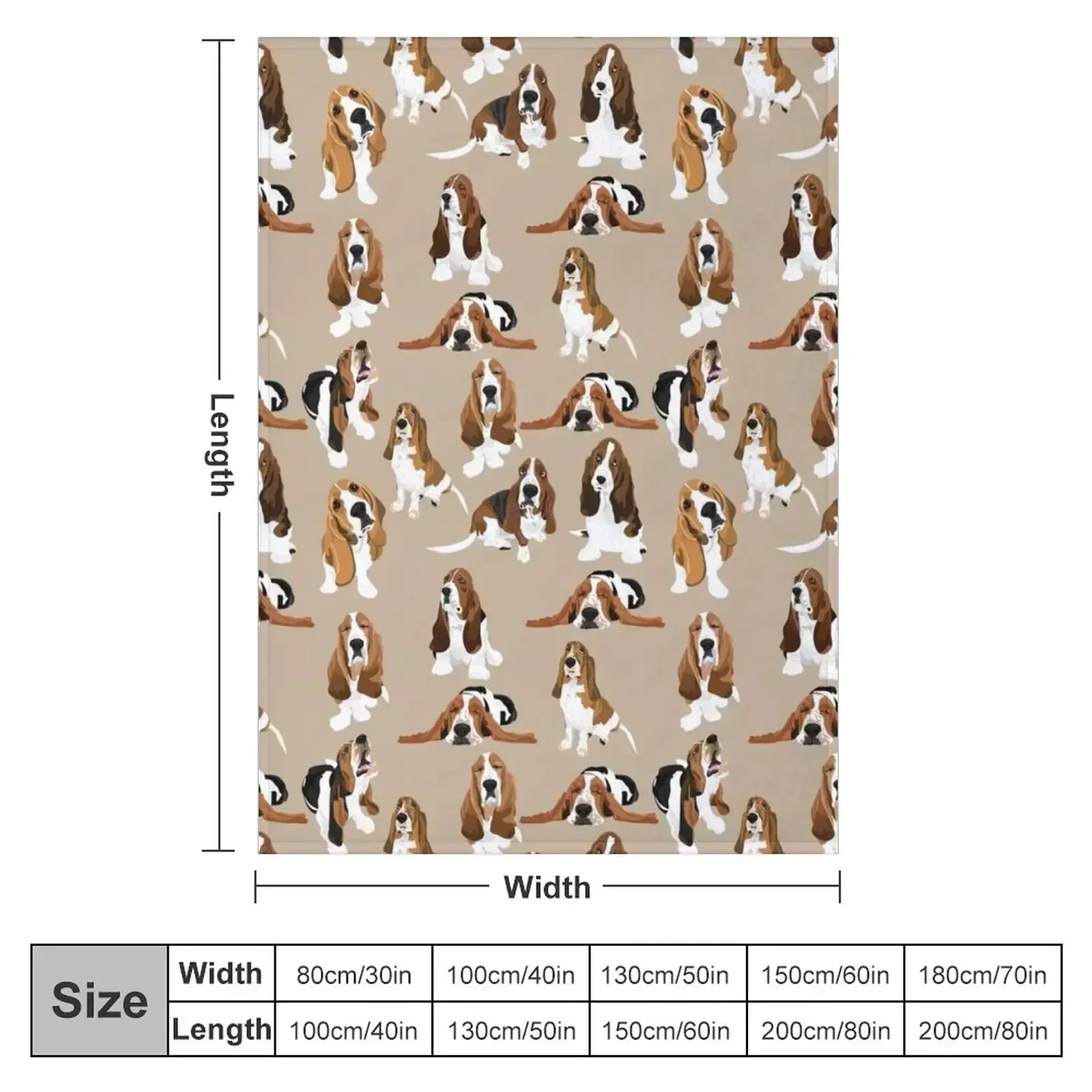 Basset Hound Throw Blanket Nap Picnic Cute Luxury St blankets and throws Plaid on the sofa Blankets
