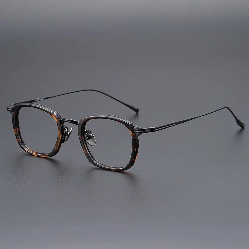

Titanium Vintage Eyeglasses Frames for Men Acetate Hand Made Eyeglasses Frame Male High Quality Glasses