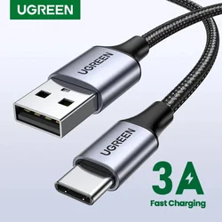 UGREEN 3A USB Type C Cable Nylon Braided 25cm 50cm 1m 1.5m 2m 3m Fast charging data For iPhone 16 15 Android phone USB C Charger