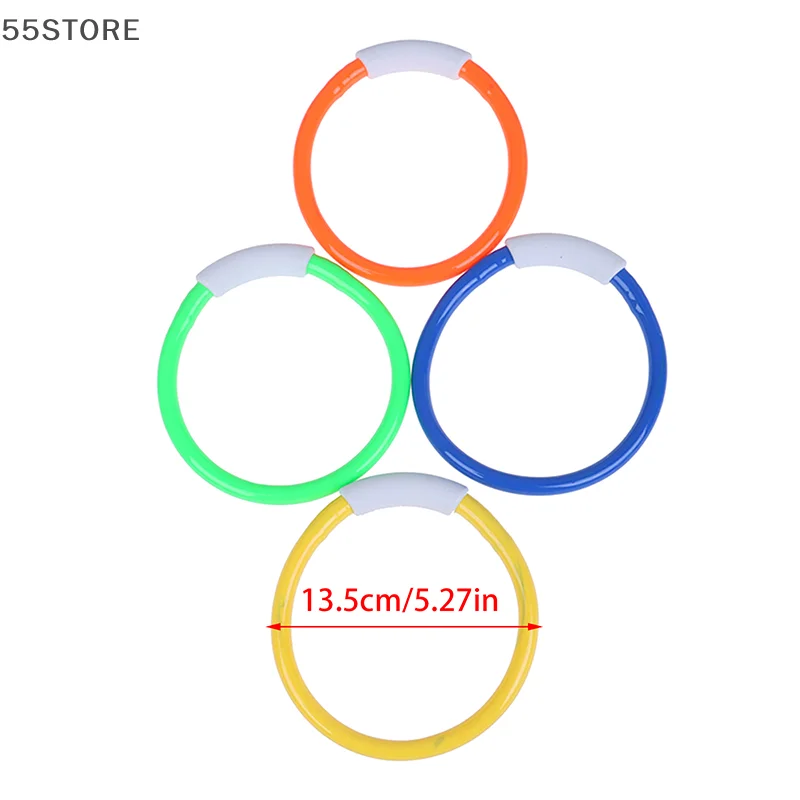 4 pçs para o verão jogo subaquático anel de mergulho conjunto piscina círculo anéis de mergulho ferramentas de festa aquática
