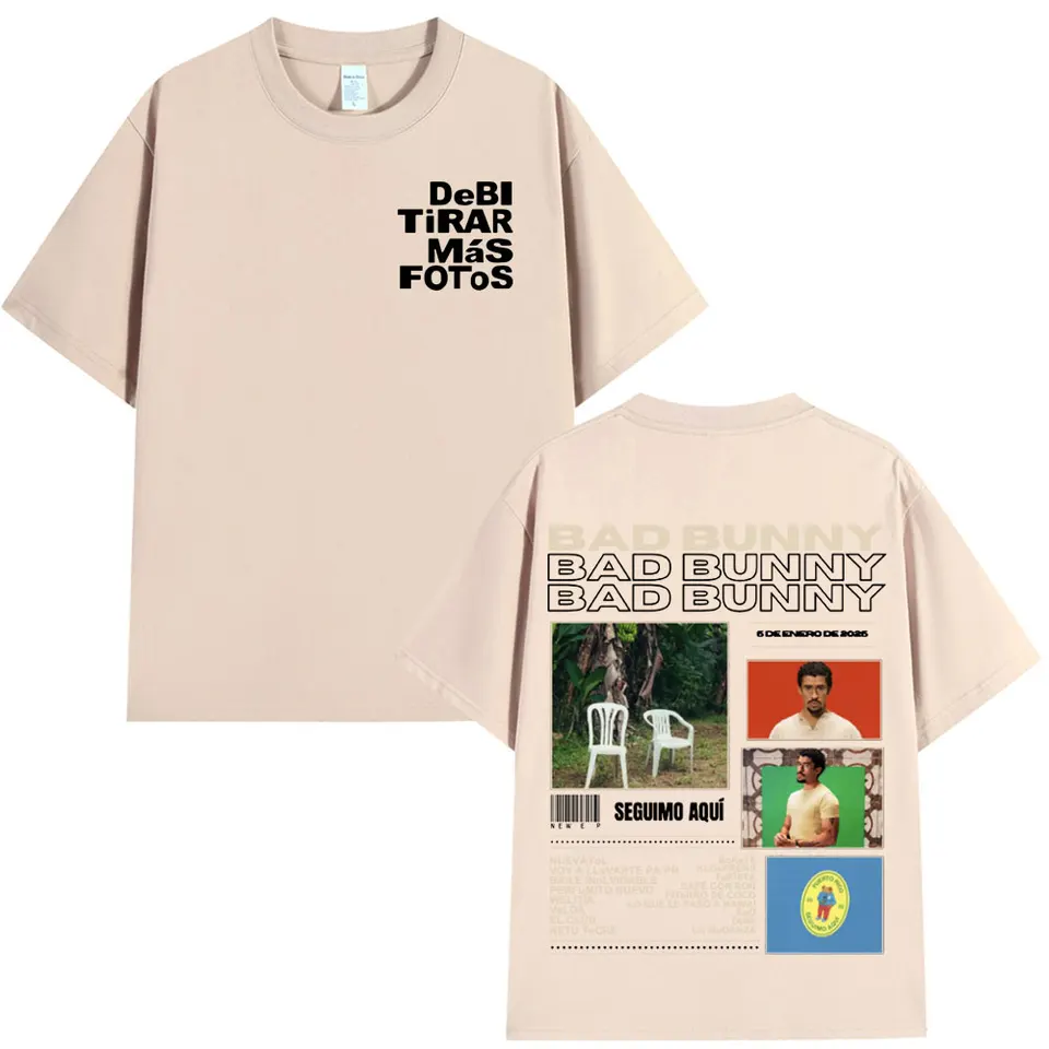 Bad Bunny 2025 DTMF Print T-Shirt Men Women Casual Cotton