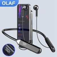S1 LED Neckband Earphones Wireless Bluetooth 5.2 Smart Digital Display Headphones with Mic Sport Music Magnetic Wireless Headset