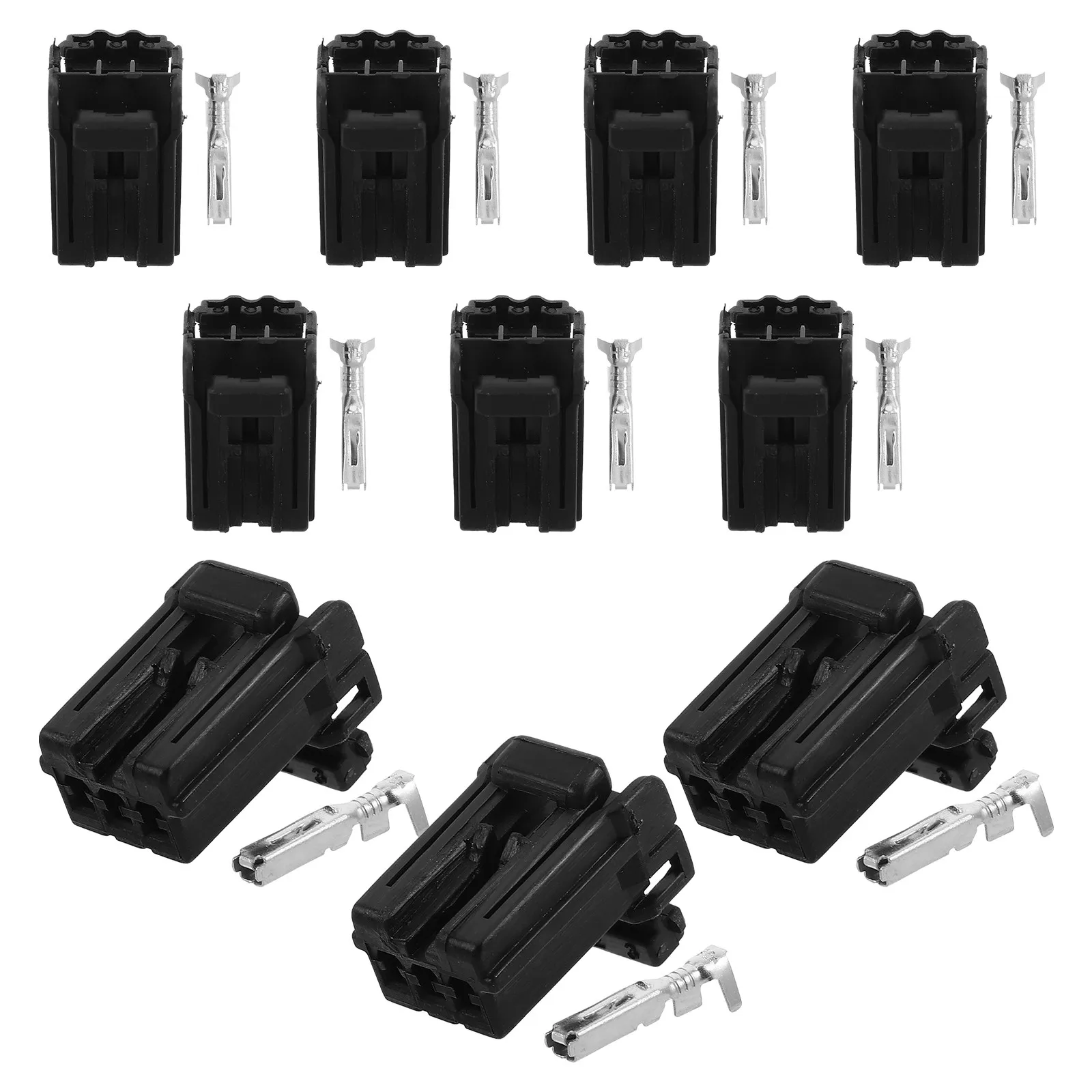 

10Pcs Automotive Connector Car Wiring Harness Plug Black Plastic Heat Resistant Female Electrical Wire Connector Automotive
