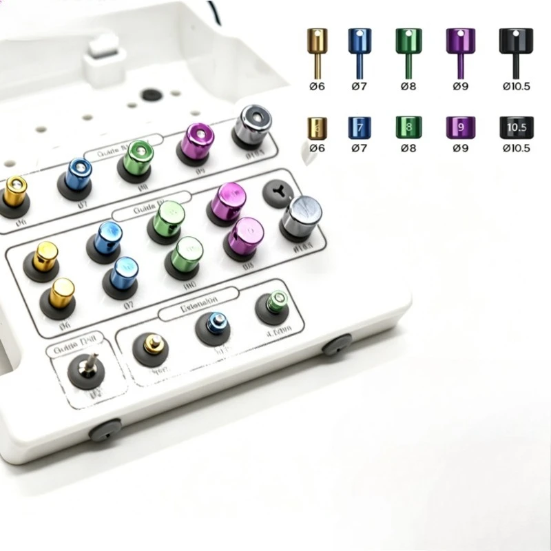 19PCS/kit Dental Positioning Implant Tool Box Planting Surgical Guide Plate Dental Auxiliary Tool Implant Locator Dental Tool