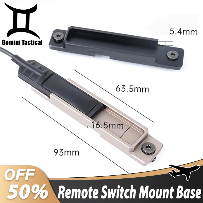 

WADSN Remote Switch Mounting Slot M-LOK Keymod Rail CNC For Airsoft M300 M600 Flashlight Pressure Pad Switch Accessories