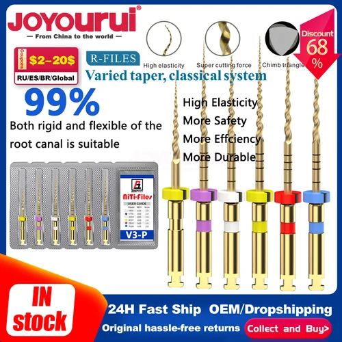 Limas de Conducto Radicular Activadas por Calor, Super Lima Azul F4 F5 SX-F3 25mm, Herramientas Dentales, Se Pueden Doblar, Preparación de Tratamiento de Conducto Radicular