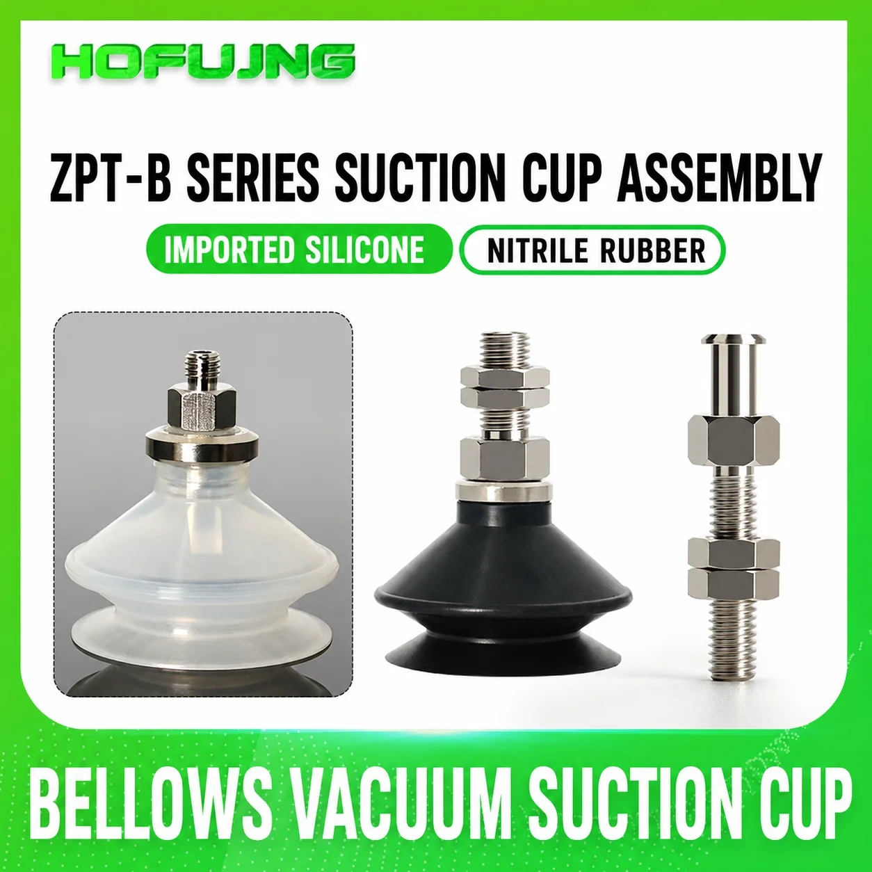 ZPT Series NBR Vacuum Suction Cup ZPT06BN ZPT06BS ZPT8BN Industrial Manipulator Suction Pneumatic External Thread