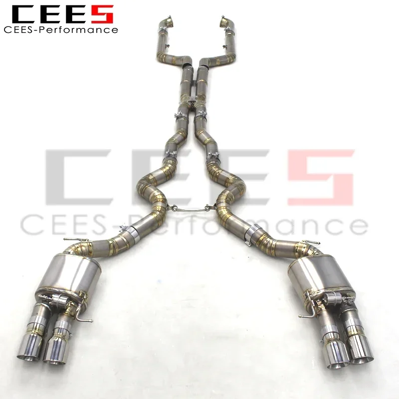 CEES Catback Exhaust Pipes Escape for BMW M5 F10/F15 4.4TT 2012-2016 Racing Titanium Exhaust Pipe System Muffler Assembly