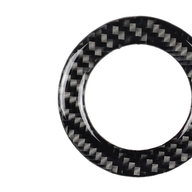 For VW Golf  6 7 MK6 MK7 Jetta MK5 Passat B6 B7 Polo Touareg Skoda Octavia Fabia Car Carbon Fiber Steering Wheel Logo Cover Trim view 3