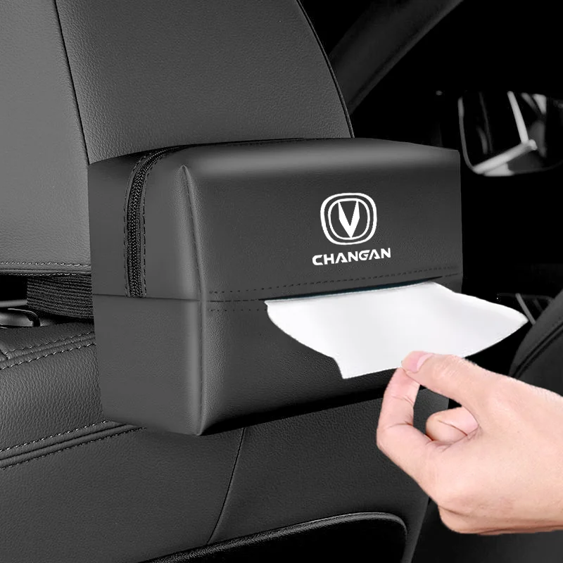 Car Sunshade Plate Tissue Storage Box for Changan CS35 alsvi CS55 CS75 CS85 Backrest Center Console Armrest Hanging Tissue Bag