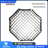 TRIOPO 55cm 65cm 90cm 120cm Honeycomb Grid for TRIOPO Foldable Softbox Octagon Umbrella Soft box (Grid Only)