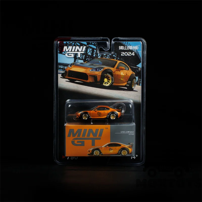 MINI GT 1:64 LB-Natiion GR86 gold 2024 AIT Car Show Diecast Model Car