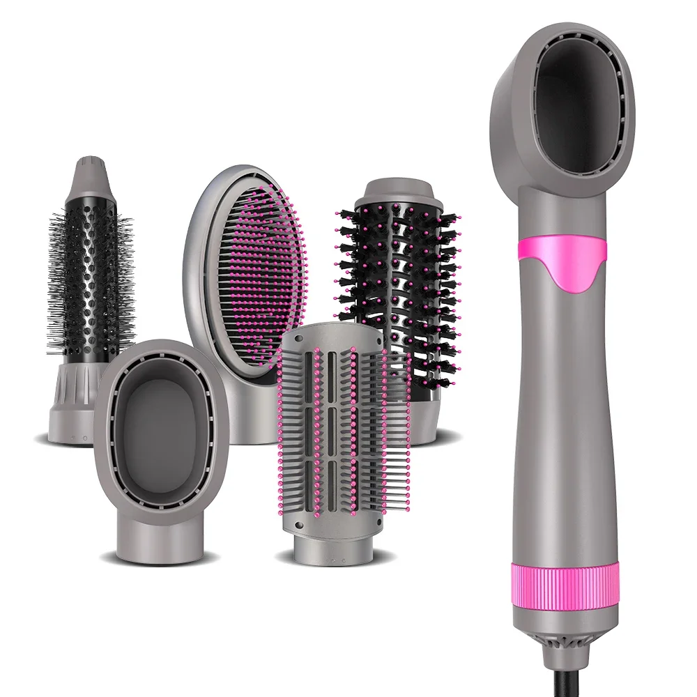 Interchangeable hair dryer brush detachable hair brush electric set 5 in 1