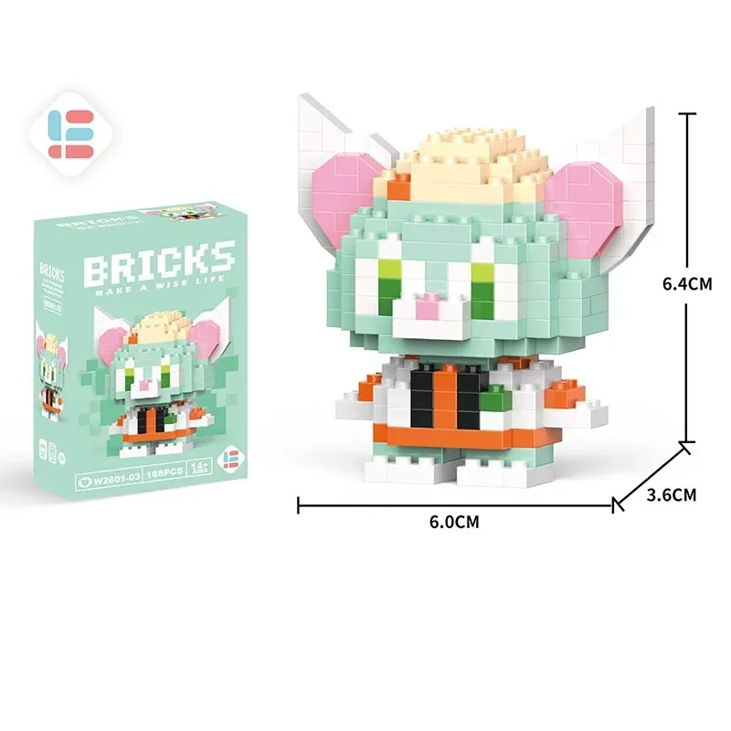 Sanrio Kuromi, Hello Kitty, Bausteine, Disney, Mickey Mouse Club, Anime-Modell, Bausteine, Spielzeug für Kinder, Geschenke.