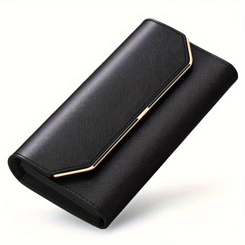 Stylish Women's Wallet Trifold Hasp Closure Wallet with Large Capacity for Cards and Cash Purses for Women