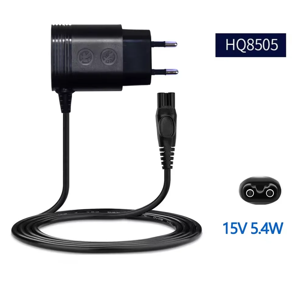 For Philips EU Plug Power Adapter for HQ8505 HQ6 HQ7 HQ8  YS1107 S5000 Electric Shaver 15V Type C Adapter Charging Converte