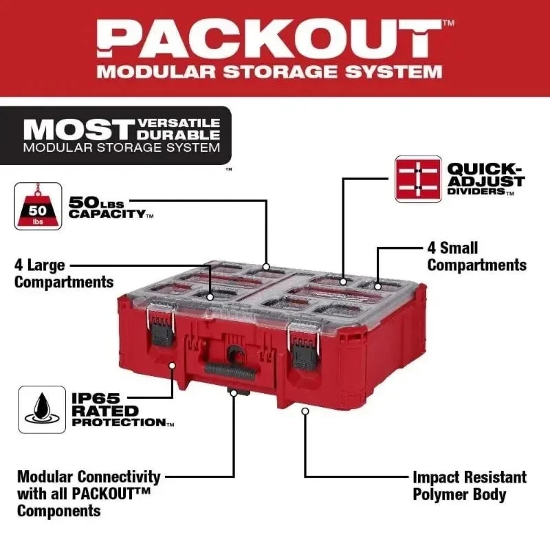 Milwaukee PACKOUT 48-22-8432 scatola portaoggetti per parti di utensili