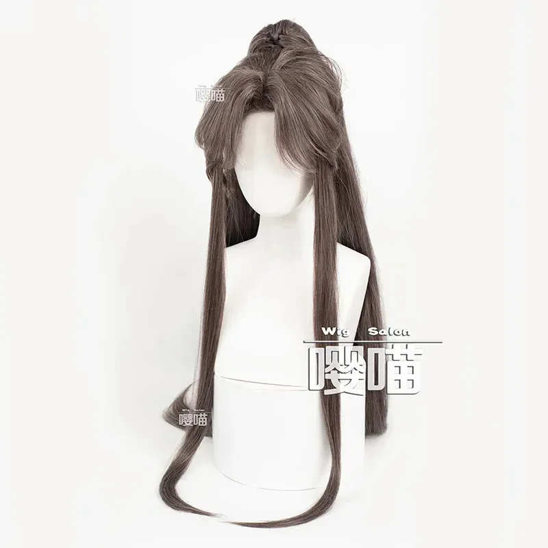 كاندي 2025 لعبة الحب والمساحة العميقة الطراز القديم يي يو شعر مستعار تأثيري طويل رمادي مقاومة للحرارة الشعر الاصطناعية حفلة الهالوين ث #1