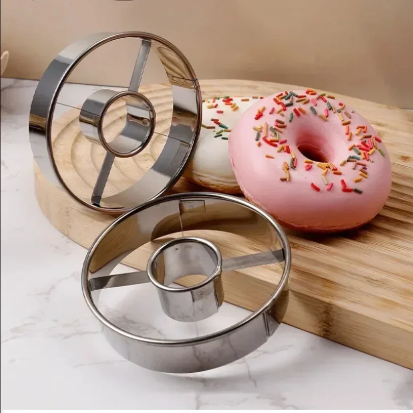

DIY Stainless Steel Donut Mold Cake Decorating Baking Tools Desserts Bread Cutter Maker Kitchen Home Baking Supplies