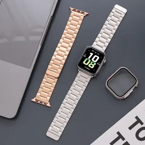 Magnetic sports band for Apple Watch Ultra 2 49mm 45mm 44 42mm 38 40 41mm Stainless Steel Strap for IWatch Series 9 8 7 6 5 4