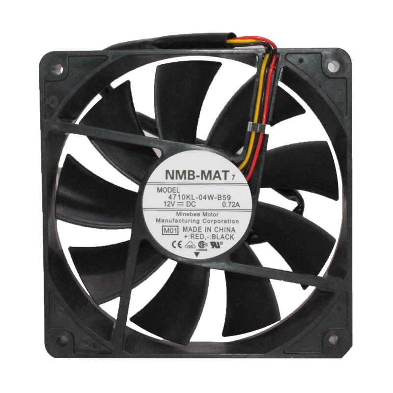 

New and original 4710KL-04W-B59 12cm 120mm 12025 DC 12V 0.72A Double ball bearing large air volume cooling fan