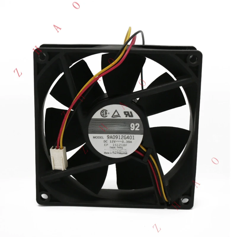 Z  5pcs for Sanyo 9A0912G401 12V 0.39A 9cm chassis cooling fan 3pin wiring
