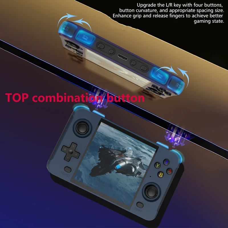 R40S ريترو جيب 720*720 4 "شاشة IPS متكاملة واي فاي بلوتوث 64 بت RK3566 مفتوحة المصدر وحدة تحكم ألعاب محمولة هدايا للأطفال