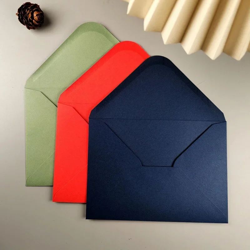 50pcs Envelope 130g Paper Postcards for Wedding Invitation 17.5x12.5cm Western Envelopes Business Supplies Stationery Packing