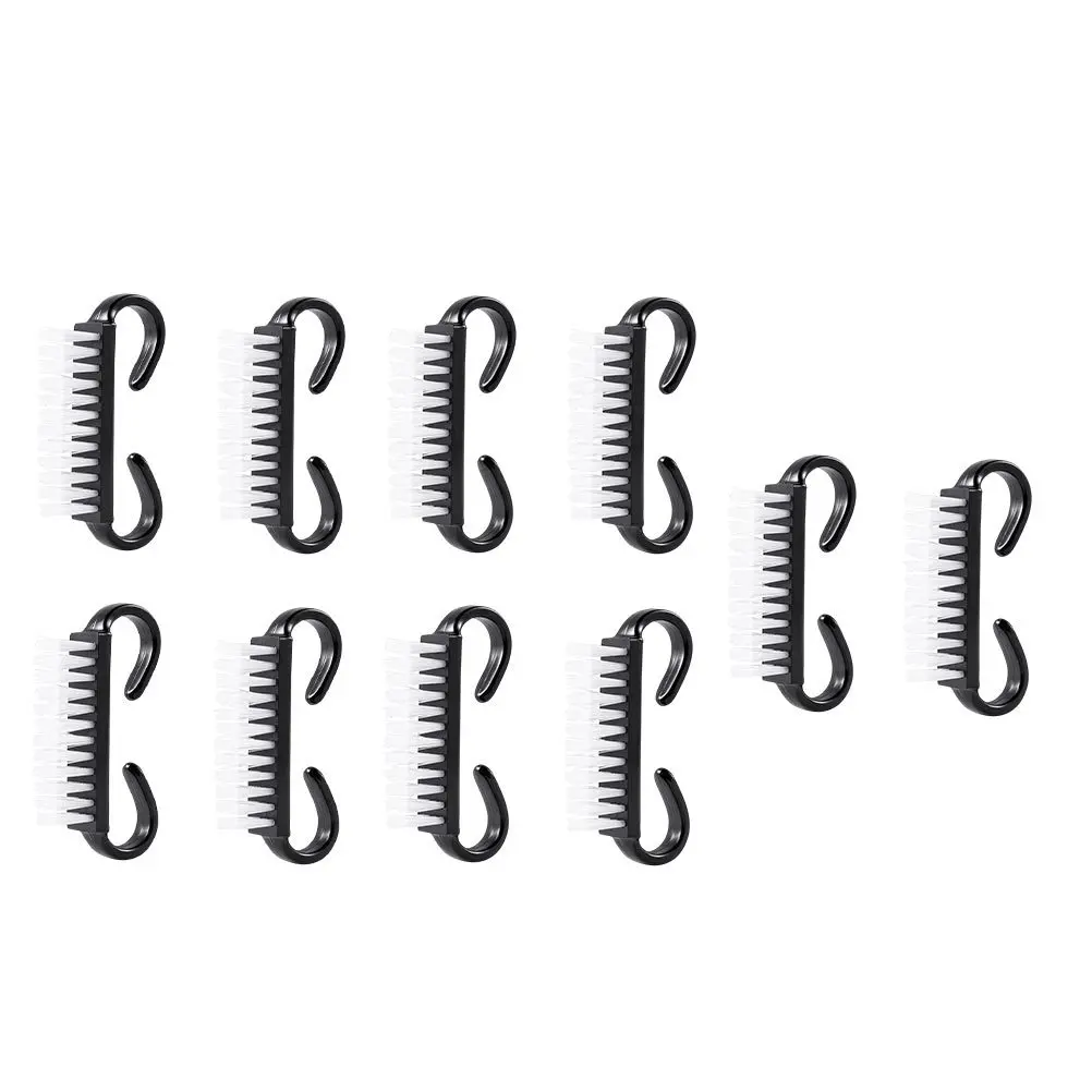 10 pcs Cow Horn Brush Manicure Cleaning Tool For Home Salon Durable Lightweight Fingernail Scrubber Nail Dust Removal Nail Art