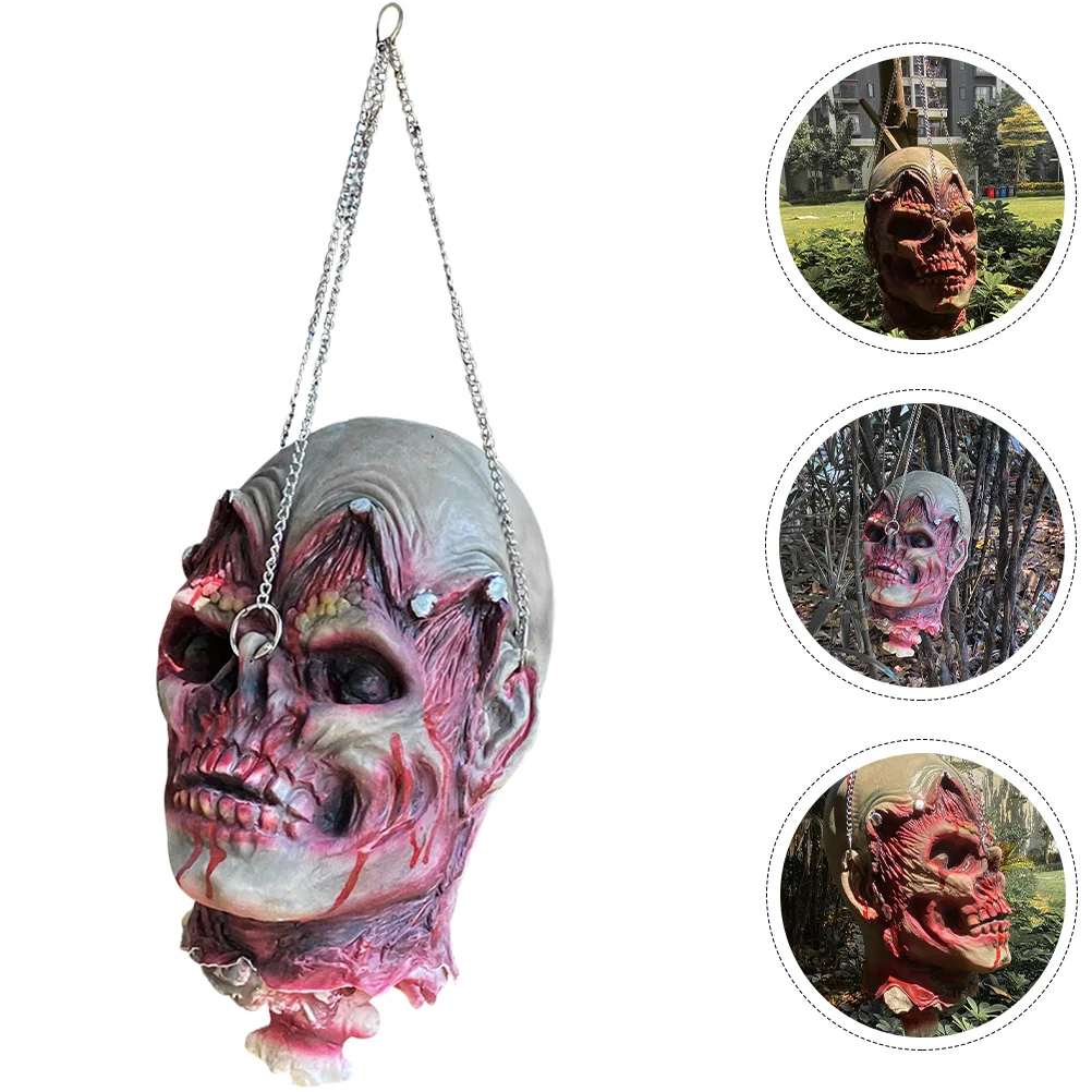 Halloween Mask Head Pendant Party Adornments Broken Body Parts Horror Decoration Scary Decorations
