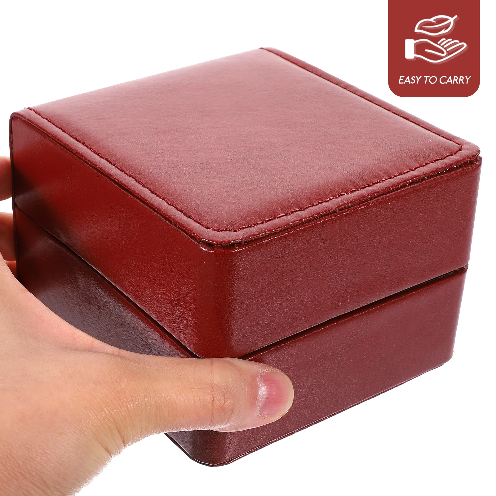 

2Pcs Elegant PU Leather Watch Box Jewelry Storage Organizer Gift Packing Case