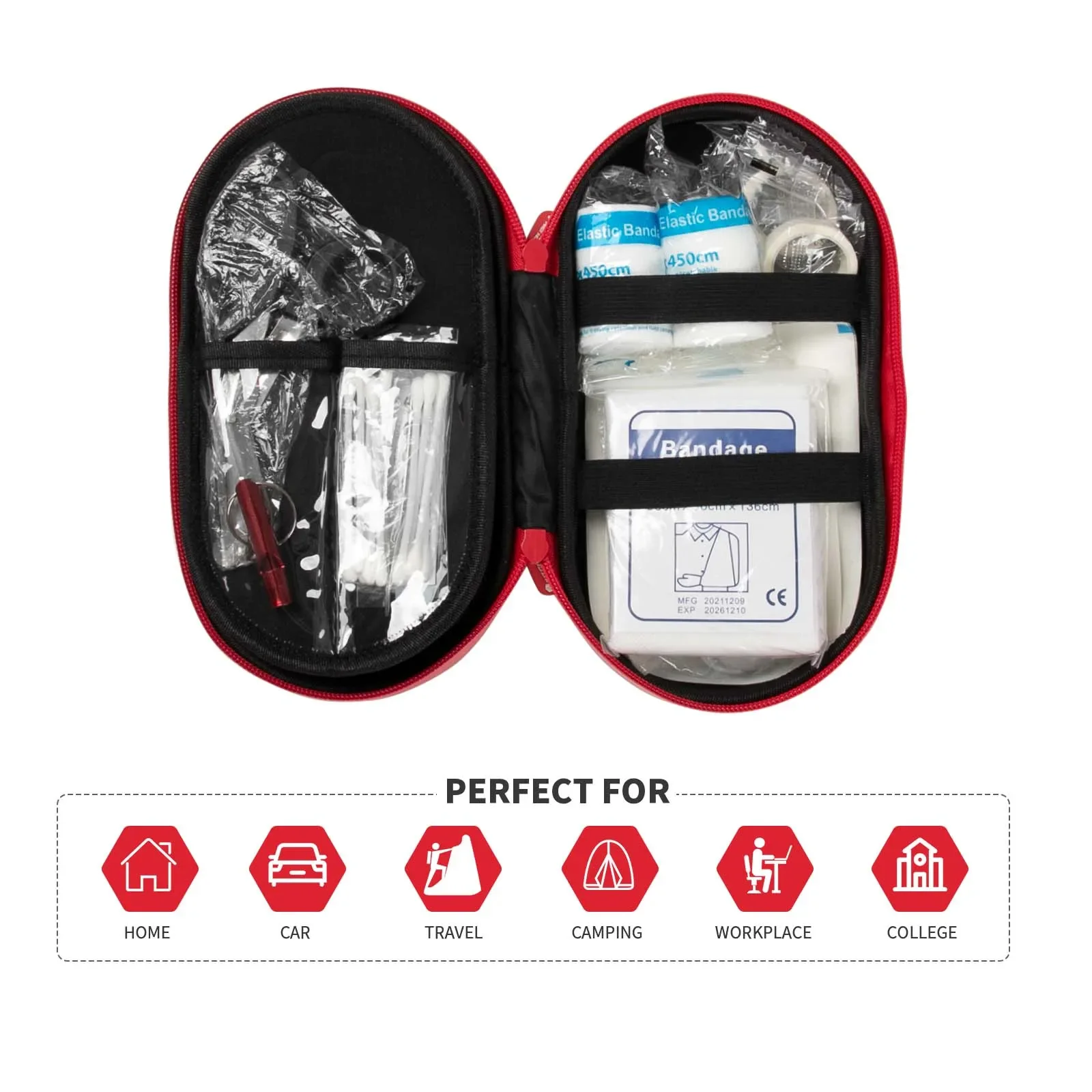 Wholesale Travel Family Portable Waterproof Pill Shape First Aid Bandage Kit Boxes Requirements With Logo in Hard Plastic
