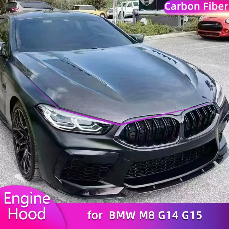 

Carbon Fiber Front Bumper Engine Hood for BMW M8 G14 G15 Base Competition Coupe Convertible 2-Door 2020-2025 Car Engine Cover