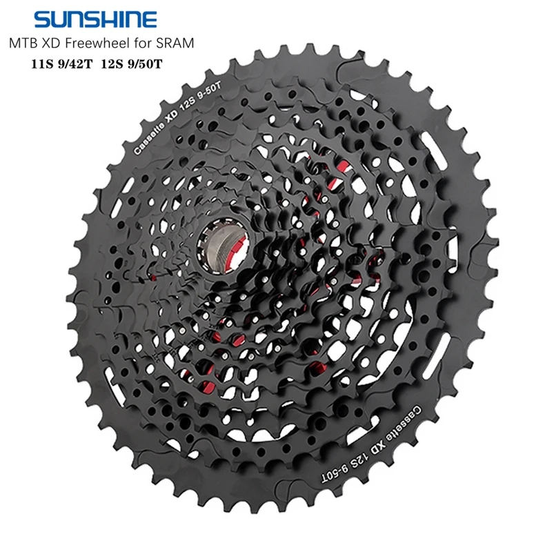 

SUNSHINE XD Cassette 12 Speed 9-50T 11Speed 9-42T MTB Bicycle Sprocket Mountain Bike Flywheel Fit for SRAM GX EAGLE Freewheel