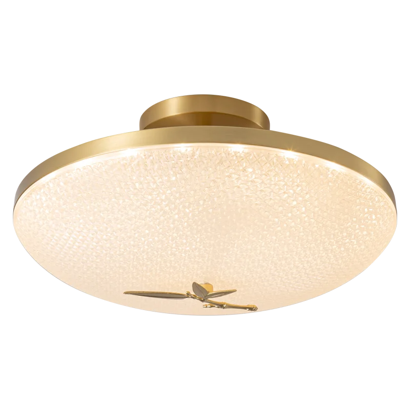 

All copper simple new Chinese style aisle ceiling light Chinese style bamboo leaf corridor entrance garden