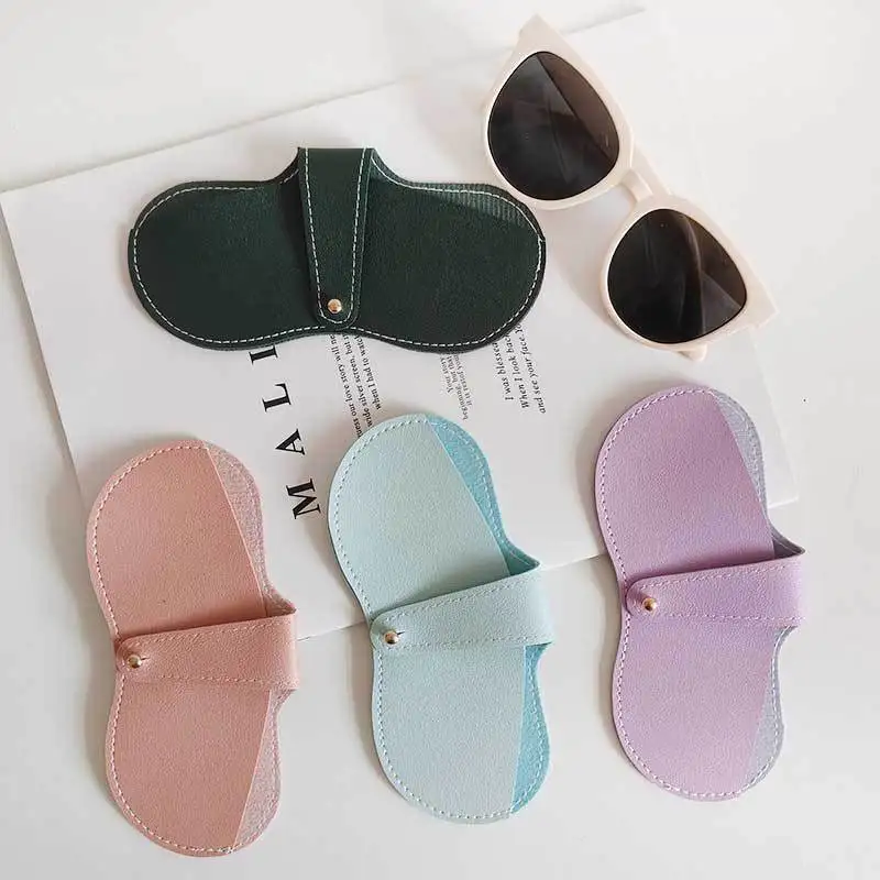 

PU Leather Sunglasses Reading Glasses Storage Bag Men Women Fashion Glasses Cover Portable Travel Candy Colored Eyewear Holder